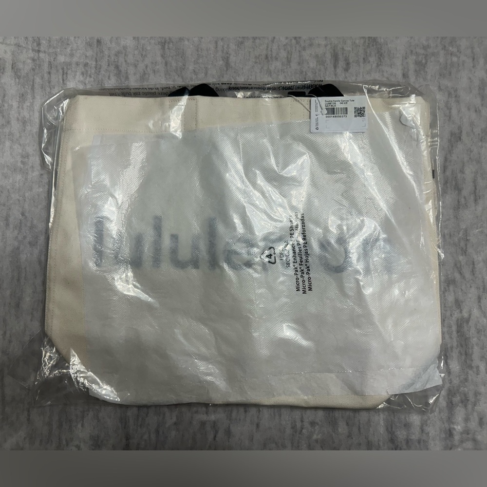 Lululemon Double Handle Canvas Tote Bag 17L